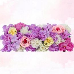 Decorative Flowers 200cm Artificial Silk Rose Hanging Wall For Home Decoration Rattan Flower Mat Garland Romantic Wedding Party Decor 4pc