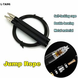 Jump Ropes Professional Jump Rope Self-locking Speed Skipping Rope For Crossfit Gym Fitness Skip WorkOut Equipment Training Exercise L738 231025