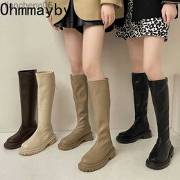 Boots Thigh High Women Boots Fashion Soft Leather Knee High Boots 2023 Female Square Heel Autumn Winter Girl's Boots ShoesL231025