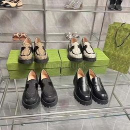 Дизайнерская женская повседневная обувь на толстой платформе с пряжкой G Hundred, маленькая парусиновая обувь G, сетчатые стремена для знаменитостей, маленькие кожаные туфли с пчелой