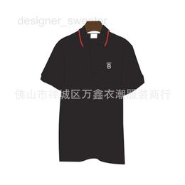 Men's T-Shirts Designer Plaid Embroidery Letter Decoration Polo Shirt Short Sleeve Large Men's Business DU2H