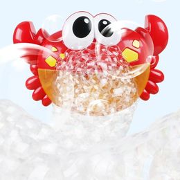 Baby Bath Toys Cute Crab Bubble Machine Soap Water Automatic Blowing Bubble with Music Outdoor Toys Funny Toys 231024