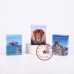 New Style Colourful More Patterns Smoking Cigarette Cases Storage Box Portable Innovative Exclusive Housing Opening Flip Cover Moistureproof Seal Stash Case