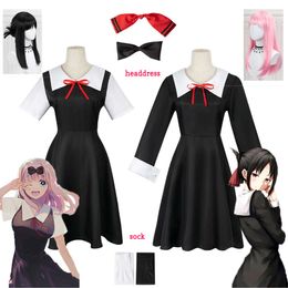 Cosplay Kaguya Sama Love Is War Shinomiya Cosplay Costumes Fujiwara Chika Dresses Adult Anime Clothing Cos Woman Headdress