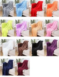 Fleece Blanket Throw Blankets Lightweight Blankets for Sofa Bed Camping Thermal Towel Winter Warm 150X200cm5717095