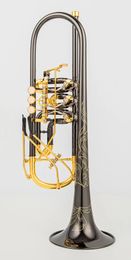 Austria Schagerl Bb Trumpet Rotary valve type B Flat Brass flat key Professional Trumpet Musical Instruments