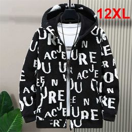 Jackets Lambswool Men Winter Thick Warm Coat Plus Size 12XL Fashion Casual Letter Design Jackets Big Size 12XL YQ231025