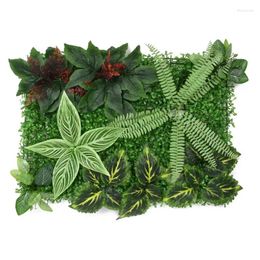 Decorative Flowers Artificial Boxwood Panels Decoration Hedge Wall Fake Plants Grass Topiary For Outdoor Indoor Garden Fence Decor