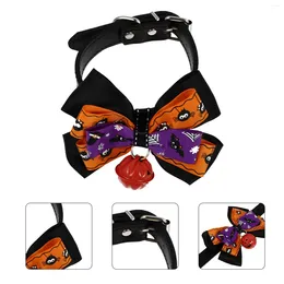 Dog Apparel Halloween Hanging Wall Ornament Pet Bow Tie Collars Puppies Anti-lost Cat Bell Decor