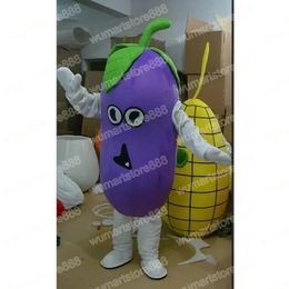 High quality Eggplant Mascot Costume Carnival Unisex Outfit Adults Size Christmas Birthday Party Outdoor Dress Up Promotional Props