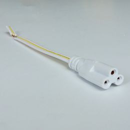 Lighting Accessories 15cm Single Connector 2pins 3pins for T8 T5 LED Tubes Integrated Support Lights Fixture Power Cord one Binding Head with Wire for Electric