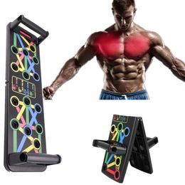 Sit Up Benches 14 in 1 Push Up Board Muscle Trimmer Parallel Bars Push-ups Stands Body Building Portable Gym At Home Workout Handstand Exercise 231025