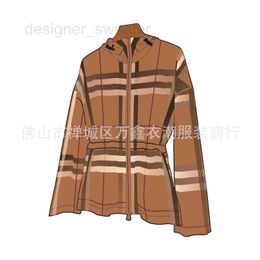 Men's Jackets Designer Women's Deep Birch Brown Thin Hooded Drawstring Waist Wrap Coat Casual Versatile Z7N3