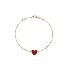 lucky clover heart bracelet brand letter-V cleef tennis chain charm bracelets mens designer Jewellery for women party Christmas Pres212p