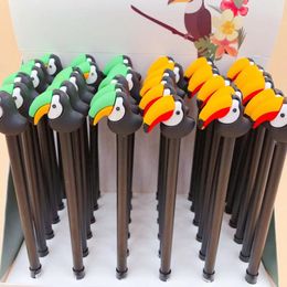 36pcs/pack 0.5mm Creative Cute Partoon Parrot Gel Silicone Water Ink Pen Kawaii Office School Supplies Party Gift Sign