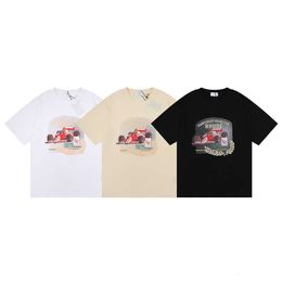 23ss Rhude Mens T shirt High quality Tess Designer F1 racing Gran Prix Circuit de Monaco HD printed men's and women's Short Sleeve T-Shirt