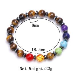 Natural Stone Bracelet Amethyst Lapis Tiger Eye Hematite Bracelet Couples Bracelets Men Women Yoga Healing Balance Bracelet