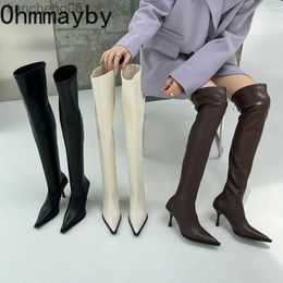 Boots Winter Woman Over the Knee High Boots Fashion Thin High Heel Ladies Long Boots Shoes Sexy Women's Mordern BoatsL231025