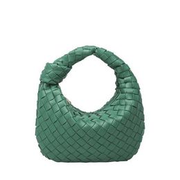 Bags Designer Venetasbottegas Woven Cow Horn Bag Mini Jodie Woven Bag Woven Armpit Bag Knot Round Hobo Bag