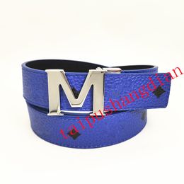 designer brand M buckle belts for men and women 3.5cm width business 6 colors letter printing casual belt for woman man high quality luxury brand classic bb simon belt