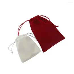 Gift Wrap 100PCS Fashionable Jewellery Velvet Pouch Bag Packing White Red Pink Favour Drawstring Bags