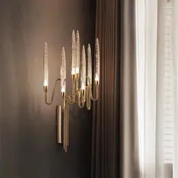 Wall Lamp Modern Gold Luxury Crystal Light Sconce Led For Home Indoor Living Room Bedroom Background Lights Fixtures