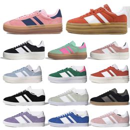 designer Gazelle Bold Platform Casual Shoes Men Women Campus Sneakers Indoor Suede Low Top Leather Pink Glow Vegan White Gum Sambaes Trainers m4wJ#