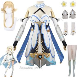 Cosplay Genshin Impact Lumine Cosplay Costume Dress Suit Outfits Women Halloween Carnival Party Clothes Game