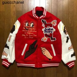 23xx Men women Designer leather Jacket Jesus Embroidery fashion brand Baseball Streetwear Patchwork Letter Asap Rocky Harajuku College Varsity Bomber mens Coat