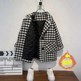 Jackets Boys' Winter Baby Western Style Woollen Coat Children's Quilted Thick Mid-Length