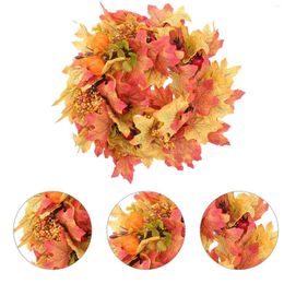 Decorative Flowers Artificial Garland Decoration Wreath Pumpkin Halloween Fake Simulation Creative Thanksgiving Door Accessory Day