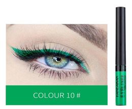 Winged Neon Eyeliner Liquid Fluorescent Luminous Colourful Seal Stamp Eye liner Pen Waterproof Long Lasting Green Makeup Pencil291K4403515
