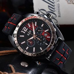Wristwatches 2023 Original Brand Men's Watches Luxury Quartz Rubber Strap Automatic Date High Quality Daily Waterproof Sport Design