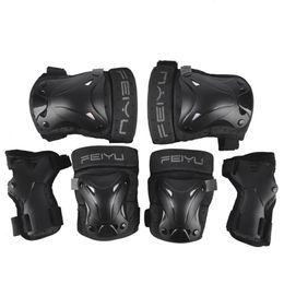 Elbow Knee Pads 6Pcs/set Protective Gear Set Skating Helmet Knee Pads Elbow Pad Wrist Hand Protector for Kids Adult Cycling Roller Rock Climbing 231024