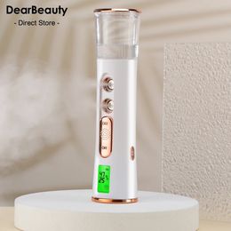 Other Health Beauty Items Mist Sprayer Handheld Nano Instrument Mini Hydrating Humidifier Skin Care LED Display Portable Steamer Nebulizer 231024