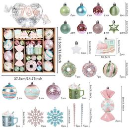 Christmas Decorations Colourful Balls Tree Ornaments Xmas Hanging Pendants Home Decor Year Gifts Noel Navidad 2023 231025