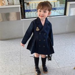 Jackets Girls Baby's Kids Coat Jacket Outwear Cotton 2023 Formal Spring Autumn Overcoat Top High Quality Uniforms Children's Clothing