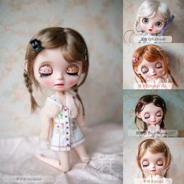 Dolls Doll Girl Double tail imitation mohair 910 inch bjd accessories DIY gift for girls 231024