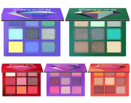 Cmaadu 9 Colors Eye Shadow Shimmer Metallic Pigments Beauty Eyeshadow Powder Makeup eyeshadow Palette DHL 7779975