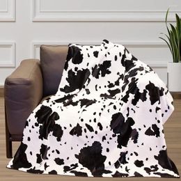 Blankets Cow Print Blanket Super Soft Throw Cozy Farmhouse Decor For Bedroom Couch Home Supplies Non-shedding Warm