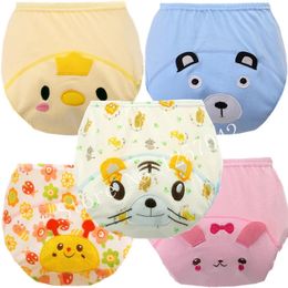 Cloth Diapers 5Pcs Baby Training Pants Cotton Reusable Baby Diapers Waterproof Cloth Nappies Washable Diapers Bamboo Learning Pants 231025