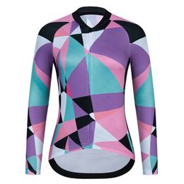 Other Sporting Goods Cycling Jersey Women Bike Shirts Top Breathable Quick Dry Pink Summer Long Sleeve Sport Cycle Bicycle Clothing 231024