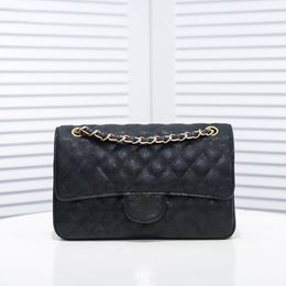 Top quality double layered luxury designer bag, black ball pattern leather wallet chain shoulder strap single shoulder bag crossbody bag handbag M1112