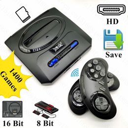 Game Controllers Joysticks Wireless HD Retro TV Video Game Console For Genesis For Master System Games Support TF Card Save Load 1400 Built-In Games 231024