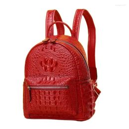 School Bags 2023 Arrvial Natural Real Leather Women Backpack PDD015