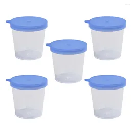 Disposable Cups Straws 5pcs Sample Plastic Urine Liquid Measuring Cup