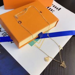 Luxury Brand Pendant Necklaces Fashion Jewelry designer Stainless steel Necklace man woman hipster chain lover chain street student hip hop ornament Y23414