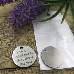 40pcs-- teacher plant seeds that grow forever stainless steel charms more style for choosing DIY Charms pendants for nec171b