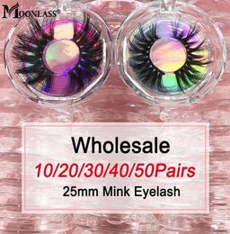 Mink Eyelash 1020304050 Pairs Fake Lashes Whole 5D Packaging Box Eyelashes Vendor 25 Mm In Bulk False4235911