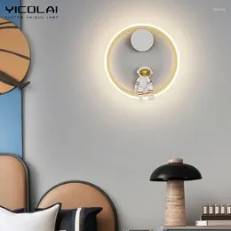 Wall Lamp Nordic Round LED Home Creative Sconce Decor For Children's Study Living Dinning Room Bedroom Cloakroom Indoor Lighting